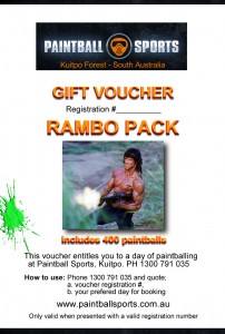 Paintball Sports gift voucher